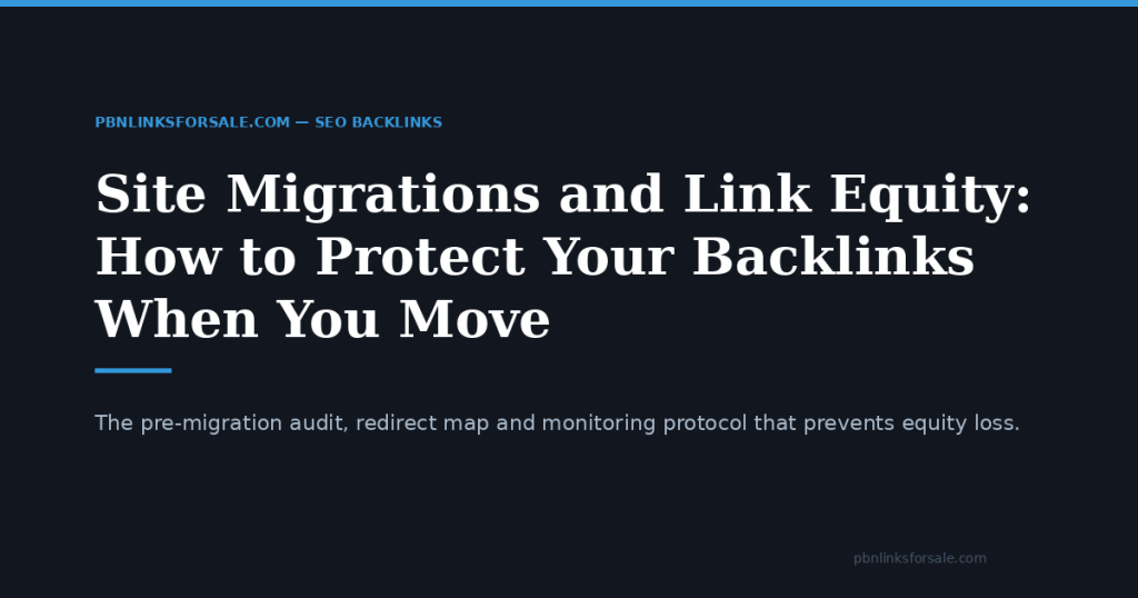 Site Migrations and Link Equity: How to Protect Your Backlinks When You Move