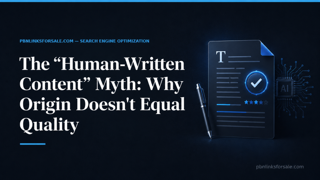 The “Human-Written Content” Myth: Why Origin Doesn't Equal Quality