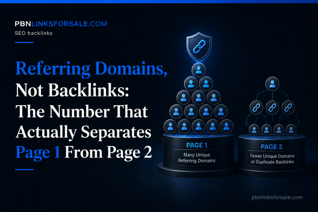 Referring Domains, Not Backlinks: The Number That Actually Separates Page 1 From Page 2